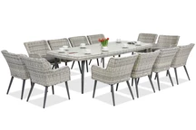 Exkluzivní jídelní set s velkým stolem Cordoba pro 12 osob Garden Point white