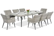 Exkluzivní jídelní set s velkým stolem Córdoba pro 8 osob Garden Point white