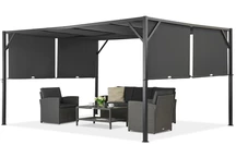 Kovová terasová pergola Santorini 3 x 4m šedá Garden Point