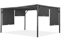 Kovová terasová pergola Santorini 4 x 4m šedá Garden Point