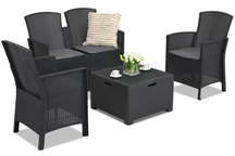 Lido Coffee Box 4 tech ratanový set antracit Bica s boxem