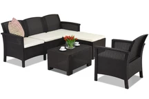 Ratanová sestava obývacího nábytku Venezia Relax Corner 5 Bica hnědá