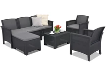 Sestava obývacího nábytku Technorattan Venezia Relax Corner 6 antracit Bica