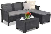 Set technoratanového obývacího nábytku Venezia Relax antracit Bica