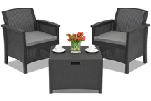 Techn ratanový set Venezia Terrace Box 2 antracit s boxem Bica