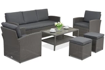 Zahradní nábytek Monaco Coffee 5 + 2 pufy Garden Point antracit