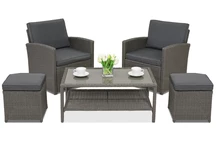 Zahradní nábytek Monaco Terrace + 2 antracitové taburety Garden Point