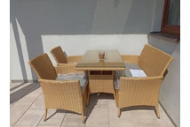 Valetta technorattanový zahradní nábytek Garden Point béžový 