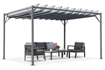 Antracitová terasová pergola Malaga 3x4m Garden Point