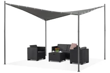 Antracitová terasová pergola Mallorca 3x3 m Garden Point