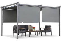 Antracitová terasová pergola s roletami La Palma 3x4 Garden Point