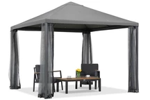 Antracitový zahradní pavilon s moskytiérou Madrid 3 x 3 m Garden Point