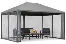 Antracitový zahradní pavilon s moskytiérou Madrid 3 x 4 m Garden Point