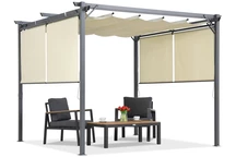 Béžová terasová pergola s roletami La Palma 3x3 Garden Point