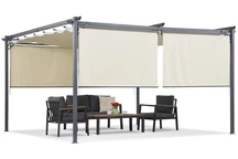Béžová terasová pergola s roletami La Palma 4x4 Garden Point