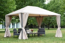 Béžový zahradní pavilon Madrid 3 x 4 Premium Garden Point