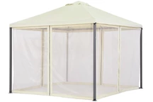 Béžový zahradní pavilon s moskytiérou Madrid 3 x 3 m Garden Point 