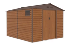 Kovový domek na nářadí Malmo 2,8 x 3,2 m Store Boss hnědý