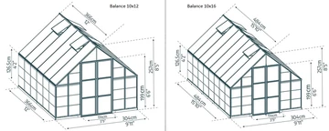 Modul pro rozšíření skleníku Balance Palram - Canopia 10x4 stříbrná