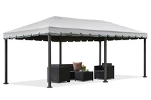 Šedý zahradní pavilon Valencia 3x6 m Garden Point