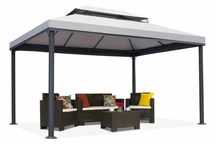 Šedý zahradní pavilon Valencia 4x4 m Garden Point 