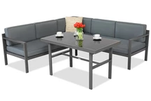 Zahradní koutek pro 4 osoby se stolem Porto Comida 4 antracit Garden Point