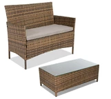Zahradní nábytek v technorattanu Calabria Premium Garden Point hnědý (1)