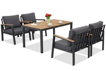 Zakintos Premium 4 antracitový hliníkový zahradní nábytek Garden Point