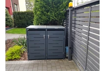 Kryt pro dva 120l nebo 240l antracitové kontejnery na odpad CoverTech