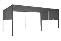 Antracitová pergola Sevilla 3x6 m se závěsy Garden Point