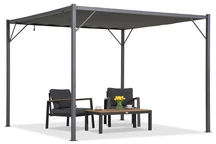 Antracitová terasová pergola Malaga 3x3m Garden Point