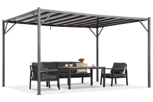 Antracitová terasová pergola Paros 3x4m Garden Point