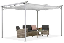 Bílá terasová pergola La Palma 3x4m Garden Point