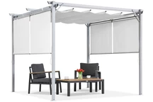 Bílá terasová pergola s roletami La Palma 3x3 Garden Point