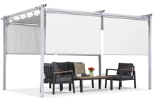 Bílá terasová pergola s roletami La Palma 3x4 Garden Point