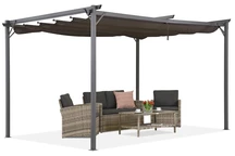 Hnědá terasová pergola La Palma 3x3m Garden Point