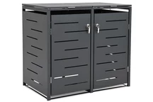 Kryt pro dva 120l nebo 240l antracitové kontejnery na odpad CoverTech