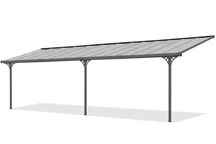 Polykarbonátová stříška na terasu Nevada 3,05 x 8,72 m CoverTech antracitová