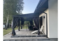 Hliníková stříška na terasu 3 x 6 m Tarragona Premium Garden Point antracitová