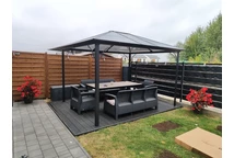 Moderní zahradní altán Santiago 3 × 3,6 m Garden Point antracit
