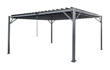 Antracitová pergola Tasos 3x4 m s moskytiérou Garden Point