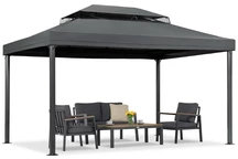 Antracitový zahradní pavilon Valencia 3x4 m Garden Point