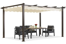 Barbados terasová pergola 3x4 m Garden Point woodlike-béžová