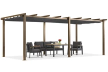 Barbados terasová pergola 3x6 m Garden Point woodlike-antracitová