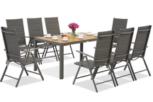 Hliníková zahradní souprava Verona Wood pro 8 osob Garden Point šedá
