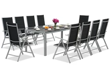 Hliníkový zahradní nábytek Garden Point s velkým stolem Polywood Verona pro 10 osob