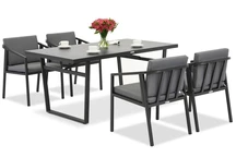 Jídelní set Cento pro 4 osoby Garden Point antracitový
