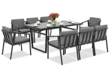 Jídelní set Cento pro 8 osob Garden Point antracitový