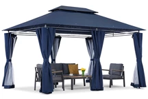 Námořnicky modrý zahradní pavilon Ibiza 3x4 m s moskytiérou Garden Point