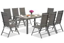 Polywood Verona hliníkový zahradní set pro 8 osob Garden Point šedý